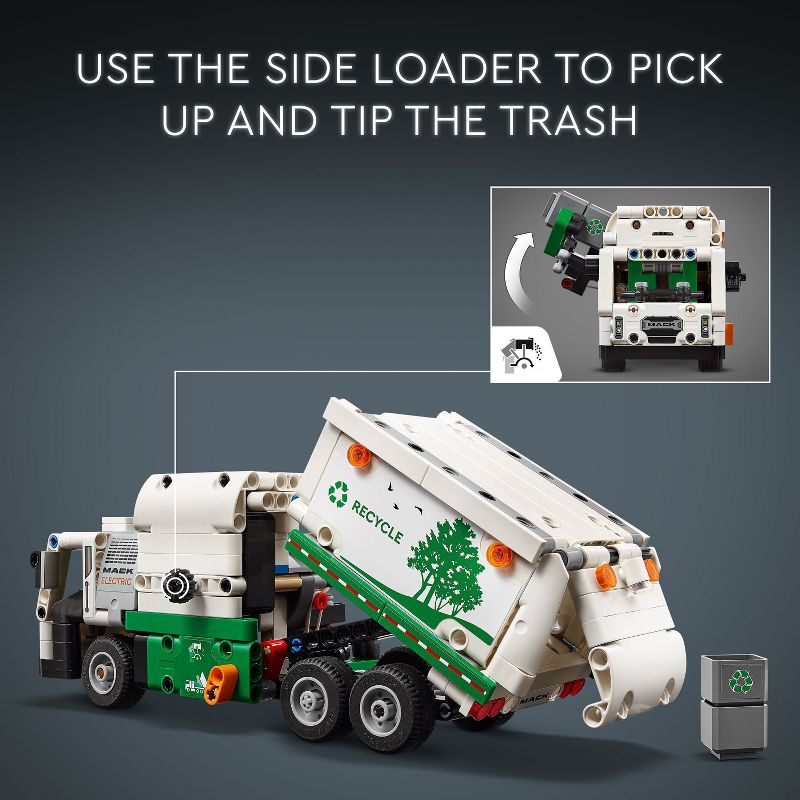 LEGO Technic Mack LR Electric Garbage Truck Toy 42167, 4 of 8