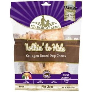 Fieldcrest Farms Nothin’ To Hide Flip Chips  6" Bacon Flavor Dog Treats (Pack of 8) - 1 of 2