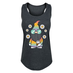 Women's - Instant Message - Boho Gnome Graphic Racerback Tank - 1 of 4
