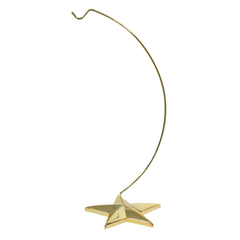 Northlight 12" Gold-tone 5 Point Star Metal Christmas Ornament Display Stand, 5 of 7
