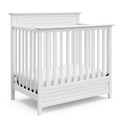 Storkcraft Petal Convertible Mini Crib with Mattress - White