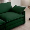 Christopher Knight Home Johnson Mid-Century Modern 115.34" Wood and Corduroy Upholstered 3-Seater Sectional Sofa - 4 of 4