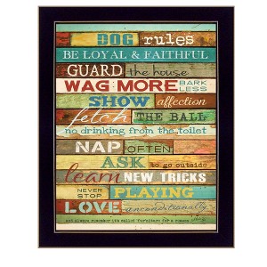 Dog Rules By Marla Rae, Printed Wall Art, Ready To Hang Framed Poster, Black Frame - 1 of 4