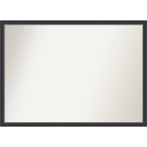 40"x29" Non-Beveled Wood Bathroom Wall Mirror Black - Amanti Art: Modern Rectangle, Wall Mount, Includes Hardware - 1 of 4