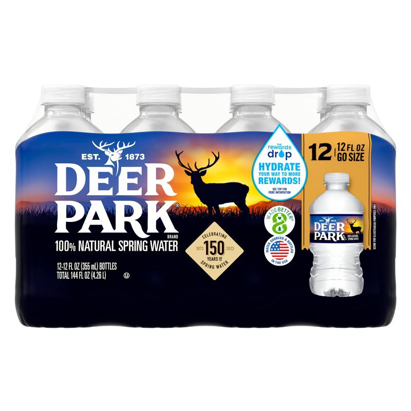 Deer Park Brand 100% Natural Spring Water - 12pk/12 fl oz Bottles, 3 of 10
