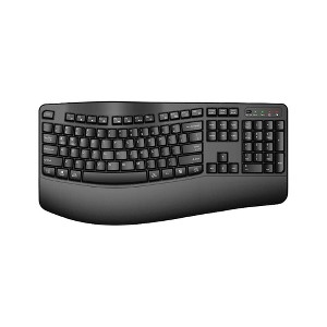 Evo Bytes Ergonomic Wireless Keyboard With Wrist Rest - 1 of 4
