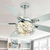 Bella Depot 52"  Crystal Ceiling Fan with Light and Remote 6-Speed Reversible Fan - 2 of 4