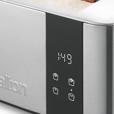 Salton Stainless Steel Digital 4-Slice Long Slot Toaster