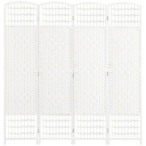 NicBex Room Divider Folding Woven Privacy Screen with Wood Legs Partition for Home & Office - 1 of 4