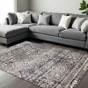 HomeRoots 8' X 10' Gray And Ivory Abstract Distressed Area Rug - 2 of 4