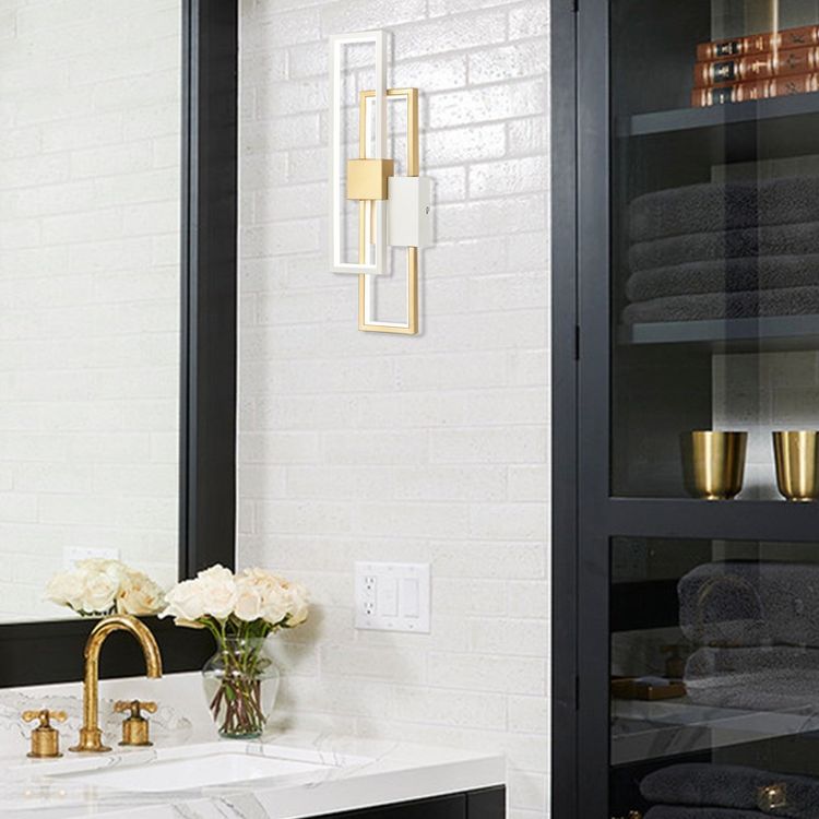 Claxy Gold LED Wall Sconce Modern Rectangle, 6 of 8