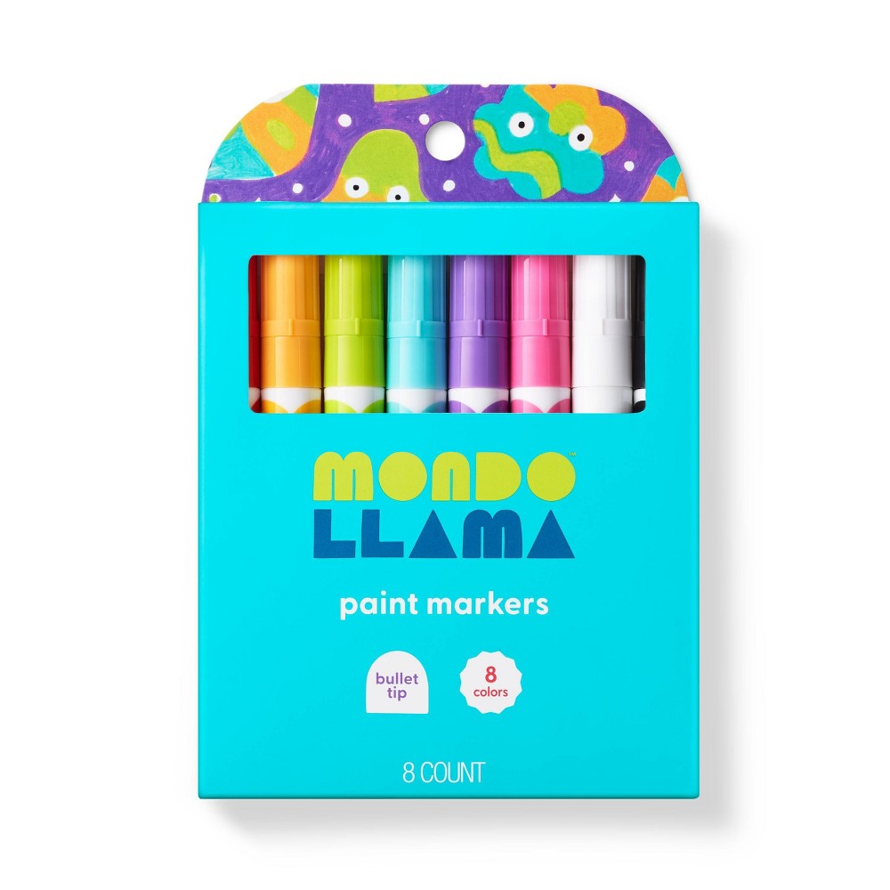 Photos - Felt Tip Pen 8ct Paint Markers Bullet Tip Classic Colors - Mondo Llama™