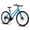 DSVIMOY Road Bikes, Hybrid Bike for Adult, 21-Speed Road Bicycles Carbon Steel Frame, Dual-Disc Brakes, Black and Blue, 68.1*27*39.7 - 2 of 3