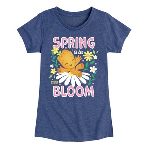 Girls' - Marvel - Guardians of the Galaxy Spring Is In Bloom Fitted Short Sleeve Graphic T-Shirt - 1 of 4