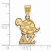 Black Bow Jewelry 14k Yellow Gold Plated Sterling Silver Delta Zeta Greek Life Small Pendant - 2 of 3