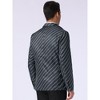 INSPIRE CHIC Men's Single Breasted Notch Lapel Business Stripes Pattern Blazer - 3 of 4