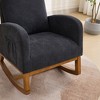 NicBex Rocking Chair Glider Rocking Chair with High Back and Side Pocket Modern Accent Chair Armchair Comfy Chair for Living Room, Bedroom - 4 of 4