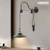 YIYIBYUS 1-Light Black Industrial Wall Sconce Wall Light with Metal Shade - 2 of 4
