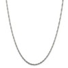 Black Bow Jewelry 2.5mm, Sterling Silver Solid Loose Rope Chain Necklace - 3 of 4