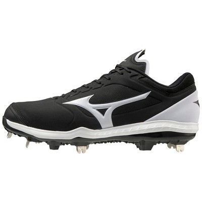 white and black mizuno cleats