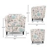 Fabric Tub Club Chair with Flared Back and Birch Wood Legs and Comfortable Accent Design - 4 of 4