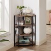 4-Tier Corner Open Shelf,Bookcase Freestanding Shelving Unit,Plant Stand Small Bookshelf - 3 of 4