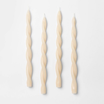 4pk Twisted Taper Candle Set - Threshold designed with Studio McGee - Thumbnail 4