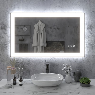 Black Framed LED Mirror