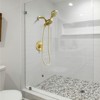 Cobbe Single Handle Wall Mount Shower Kit with 5 Settings Showerhead 7 Settings Handheld Shower and 59-Inch Hose with Valve Brushed Gold - 3 of 4