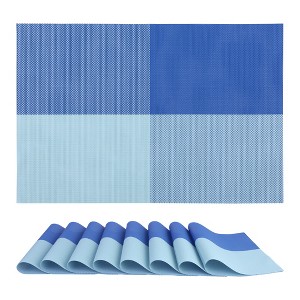 REGALWOVEN Kitchen Dining Table Washable Heat Resistant Wipeable PVC Placemats 8 Pcs - 1 of 4