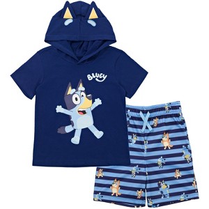 Bluey Bingo Bluey Cosplay T-Shirt and Mesh Shorts Outfit Set Toddler to Little Kid - 1 of 4