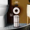 TOBILI Toilet Paper Holder Holder with Shelf,Bathroom with Toilet Convenient Shelf, Holds Mega Rolls, Brown - 2 of 4