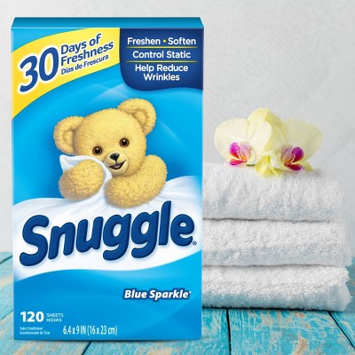 Snuggle Blue Sparkle Fresh Scent Dryer Sheets - 120ct : Target