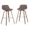 Sapphtopaz Modern Bar Stool Upholstered Dining Chairs with Curved Seat and Backrest Counter Height Barstools Set of 2 for Kitchen Island - 4 of 4
