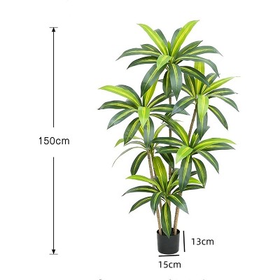 Artificial Faux Brazilian Wood Tree - Realistic Indoor Plant for Bedroom, Bathroom, Office, Entryway & Living Room Home Decor