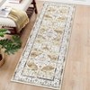Vintage Floral Distressed Printed Area Rug Low Pile Machine Washable Stain Resistant Non Shedding Non Slip Pet Friendly Floor Mat - 3 of 4