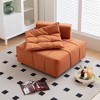 Modular Sectional Single Sofa with Removable Back Space Saving 35D High-Density Sponge Leather for Living Room Home Office (84 x 84 x 33cm) - 3 of 4