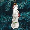 Joyful Polar Bear Trio Stacked Glass Christmas Ornament| OrnamentallyYou - 4 of 4