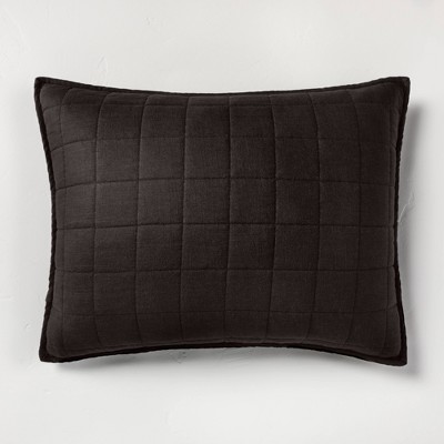 Black standard hot sale pillow shams