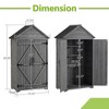 Outside Wooden Storage Shed Closet Storage Cabinet With Shelves Garden Wood Tool Shed For Outdoor Yard, Patio, Deck, Porch 39.56x 22.04x 68.89inch - 3 of 4