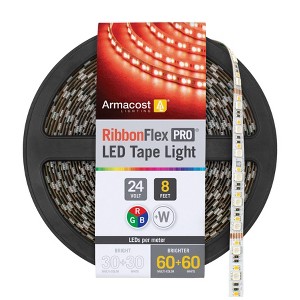 Armacost Lighting RibbonFlex Pro 24V RGB+W LED Strip Light Tape 60 + 60 LED/m Cabinet Lights - 1 of 1