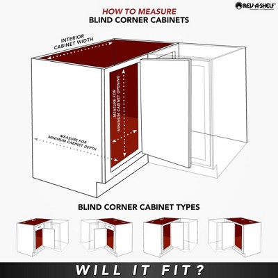 Rev-A-Shelf 3 Tier Pullout Shelf Organizer for Blind Corner Kitchen/Bathroom Cabinets with Soft-Close, 48" Adjustable Shelves, Chrome, 5PSP3-18SC-CR — фото 6