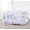 Velvet Plush Fleece Holiday Printed Warm and Cozy Throw Blanket - Great Bay Home - 2 of 4