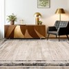 Area Rug Non-Slip - Washable Gray Low-Pile Stain-Resistant Soft Distressed Carpet, Minimalist Foldable Floor Mat for Living Room Bedroom - 2 of 4