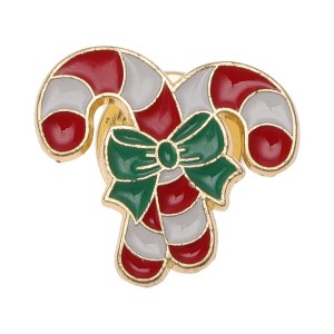 Unique Bargains Christmas Brooches Alloy Dripping Wax Green 0.79"x0.79" 1 Pc - 1 of 4