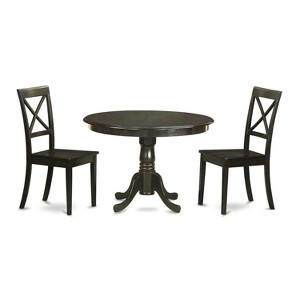 HomeStock 3-Pc Cappuccino Solid Wood Top - Dining Room Set - Seats 4 - 1 of 4