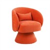 Swivel Accent Chair Armchair, Round Barrel Chair in Fabric for Living Room Bedroom - 3 of 4