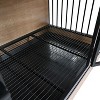 Kumasinova 74.8" XL Large Dog Crate Furniture,Dog Cage with Two Rooms,Dog Kennel Indoor for Multiple Dogs,Dog Crates with Divider&Trays,Black+Natural - 4 of 4