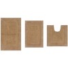 Set of 3 Classy Bathmat Collection Linen Cotton Tufted Bath Rug - Home Weavers - 2 of 4