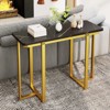 Tangkula Console Table 42" Modern Faux Marble Entryway Table w/ Geometric Metal Frame - 4 of 4